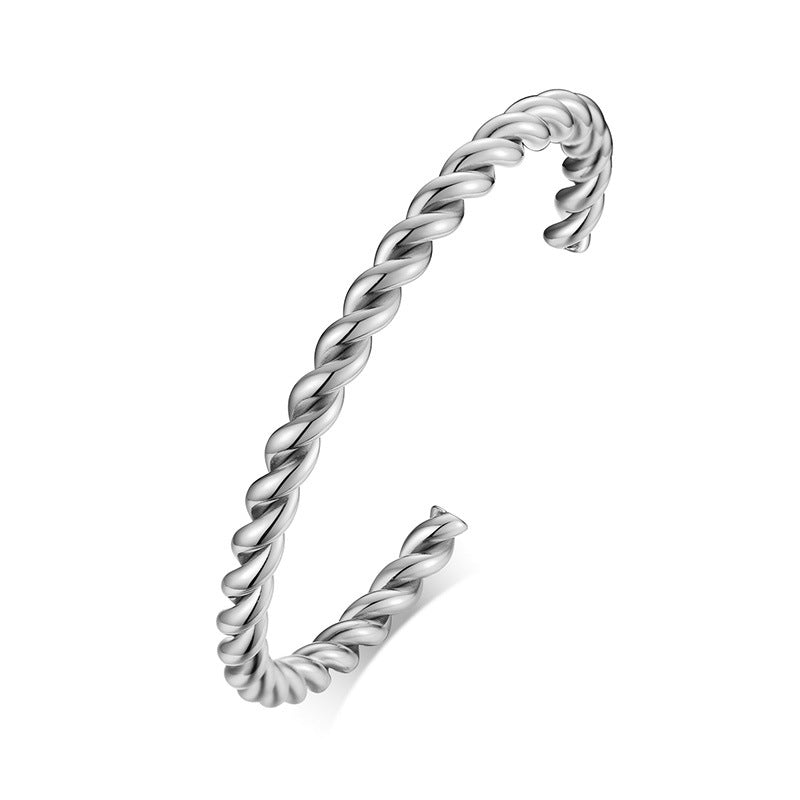 Titanium Steel Twist Open-end Stainless Mobius Fashion Ladies Bracelets