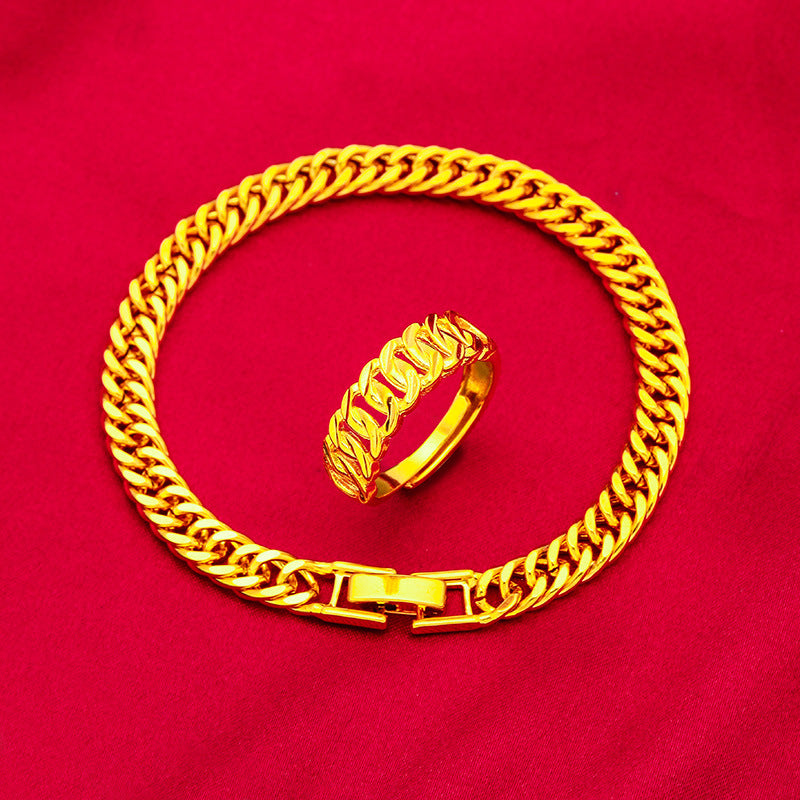 Placer Gold Jewelry Boss Armbänder für Herren mit Kupferbeschichtung