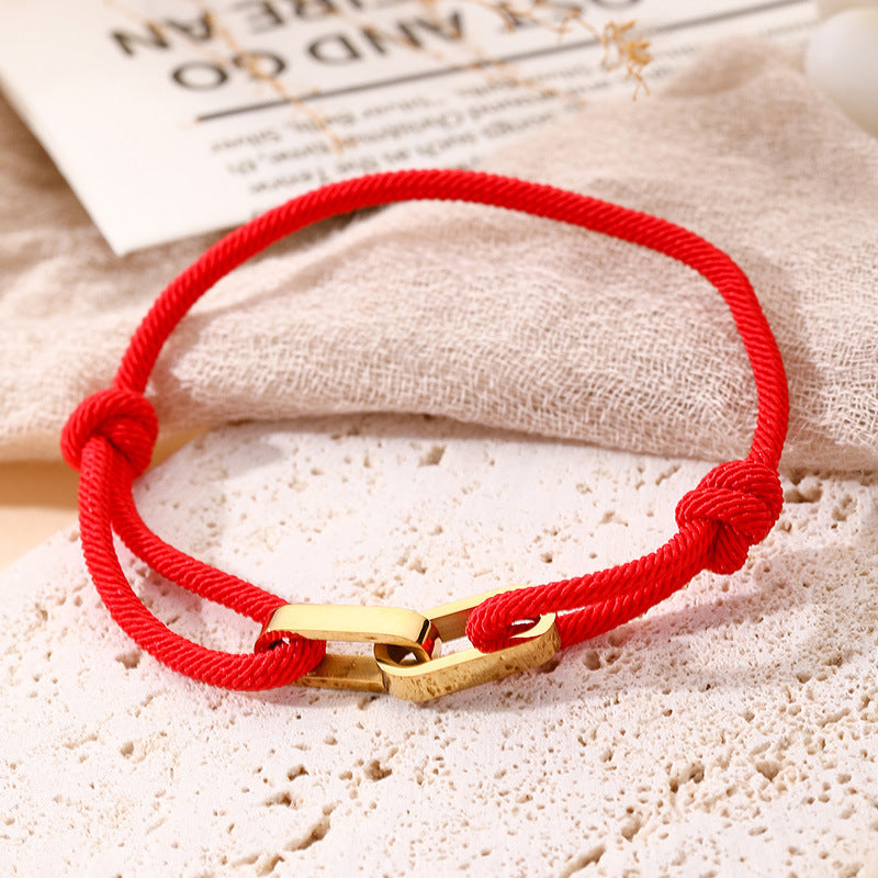 Vachette Clasp Adjustable Stainless Carrying Strap Bracelets