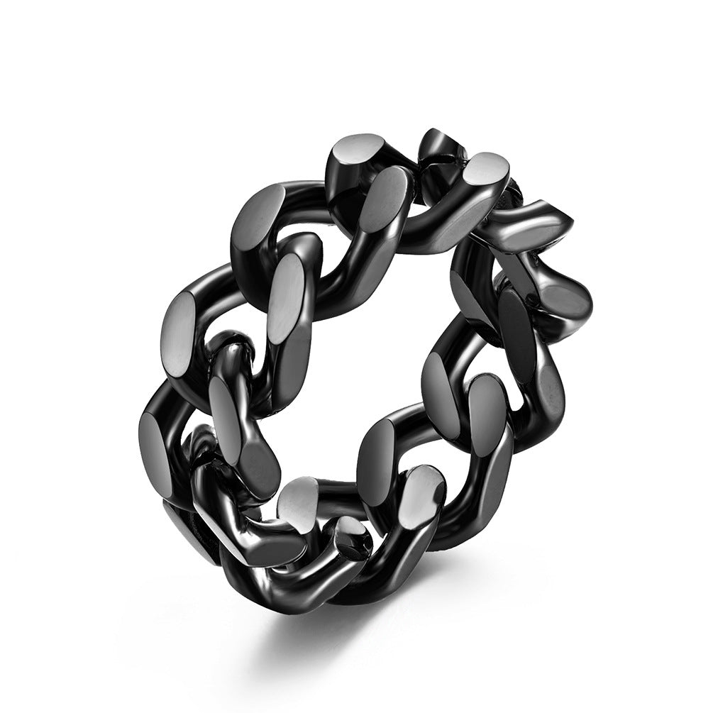 Steel Chain Hipster Hip Hop Wear Rings