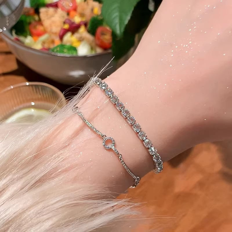 Korean Style Elegant High Sense Micro Inlaid Zircon Female Exquisite Bracelet