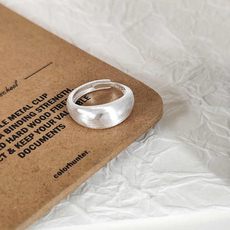 Frosted Female Wide Face Simple Cold Rings – Nutricaodiaria