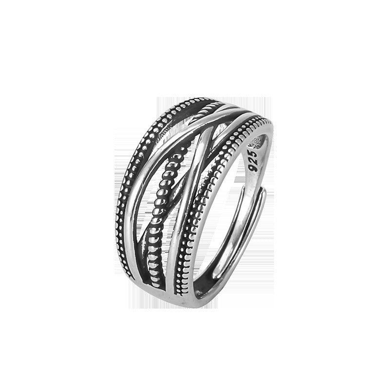 Retro Cross Winding Woven Index Finger Personality Ring