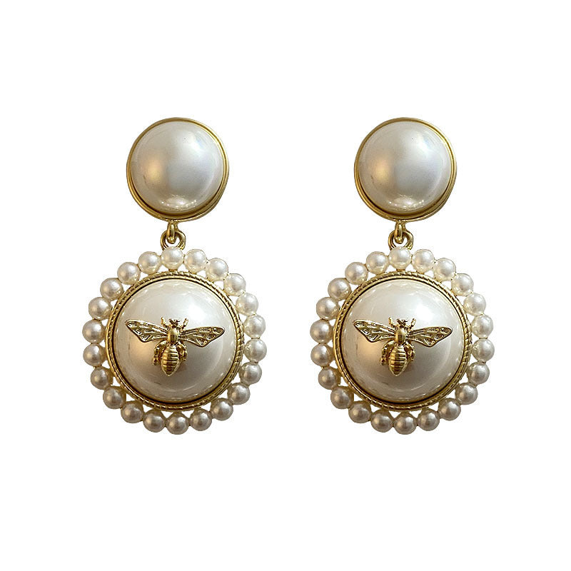 Pearl Sier Needle Short Hair High-grade Fashion Earrings