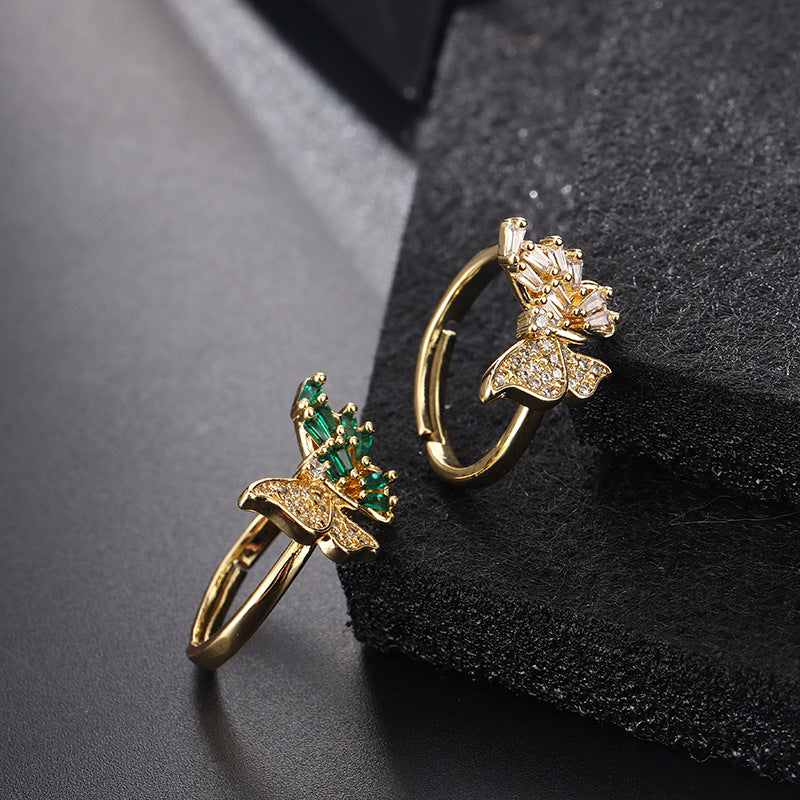 Women's Super Flash Zircon Trendy Butterfly Premium Rings