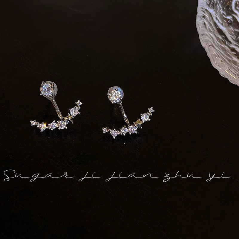 Boucles d'oreilles en Zircon pour femme, Design de Niche, personnalité Super Flash