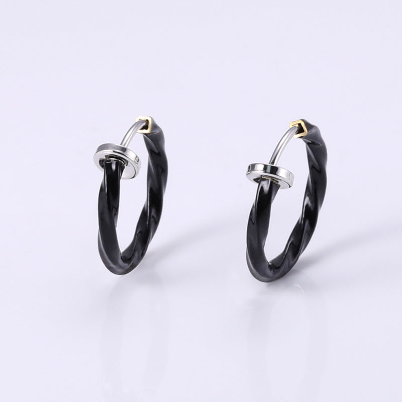 Versatile Glamorous Exaggerated Spring Twisted Big Ear Clip