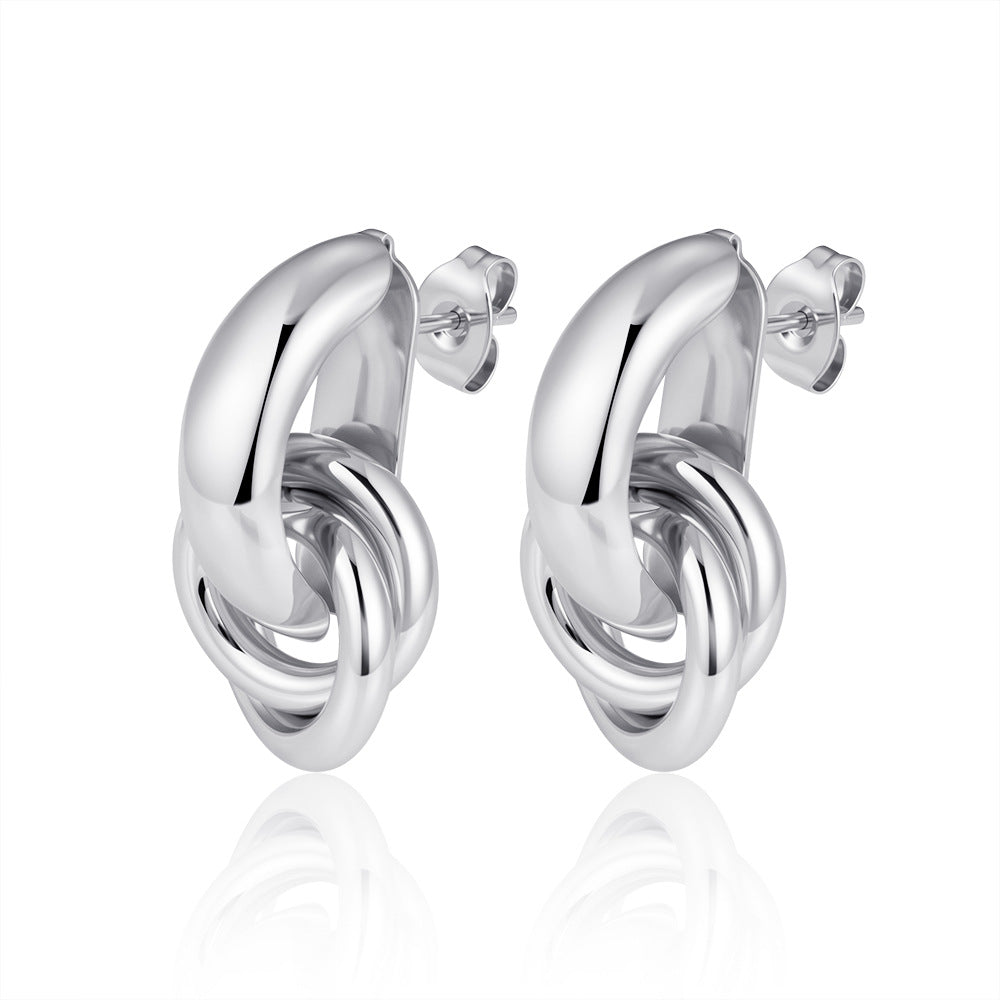 Women's Fashion Trendy Light Luxury Stainless Steel Rings