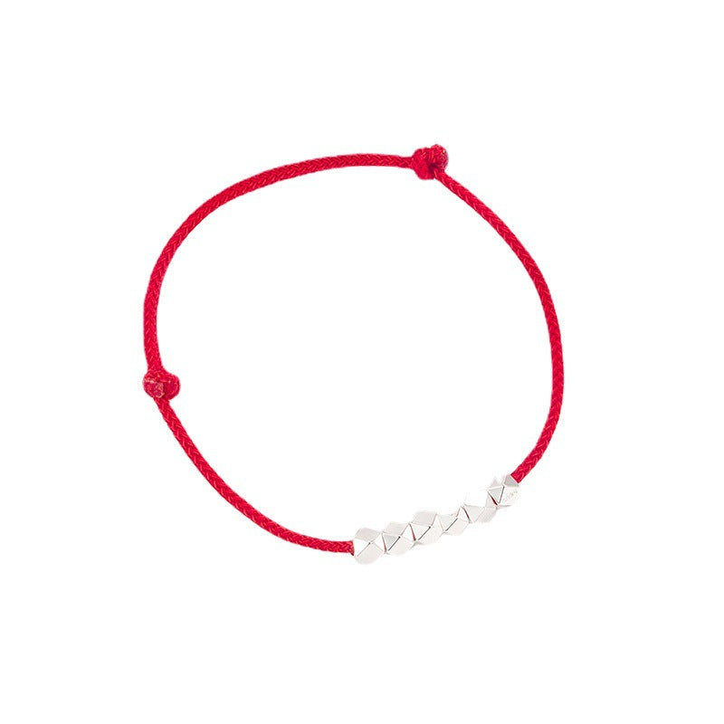 Deux bracelets de cheville en corde rouge et pour petites amies de garçons