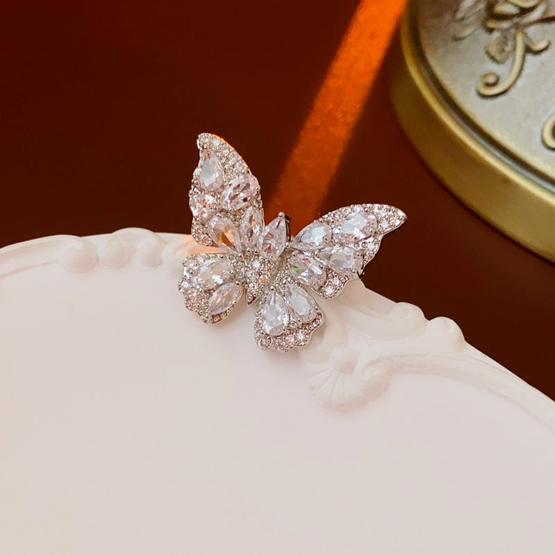 Women's Butterfly Cold Style Small Ear Clip Fashion Temperament Earrings