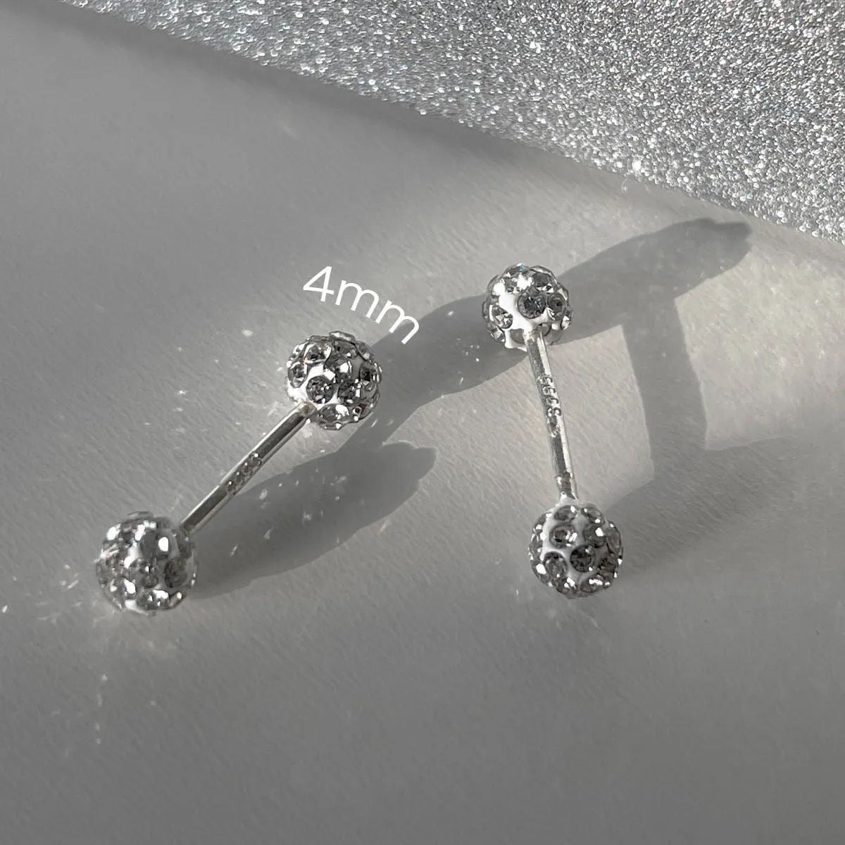 Women's Sier For Ear Bone Niche High Sense Zircon Pin Earrings