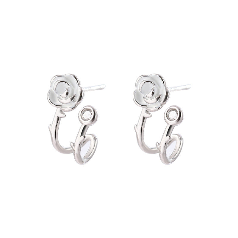 Boucles d'oreilles Rose Super Fairy High Sense pour femmes, douces et élégantes