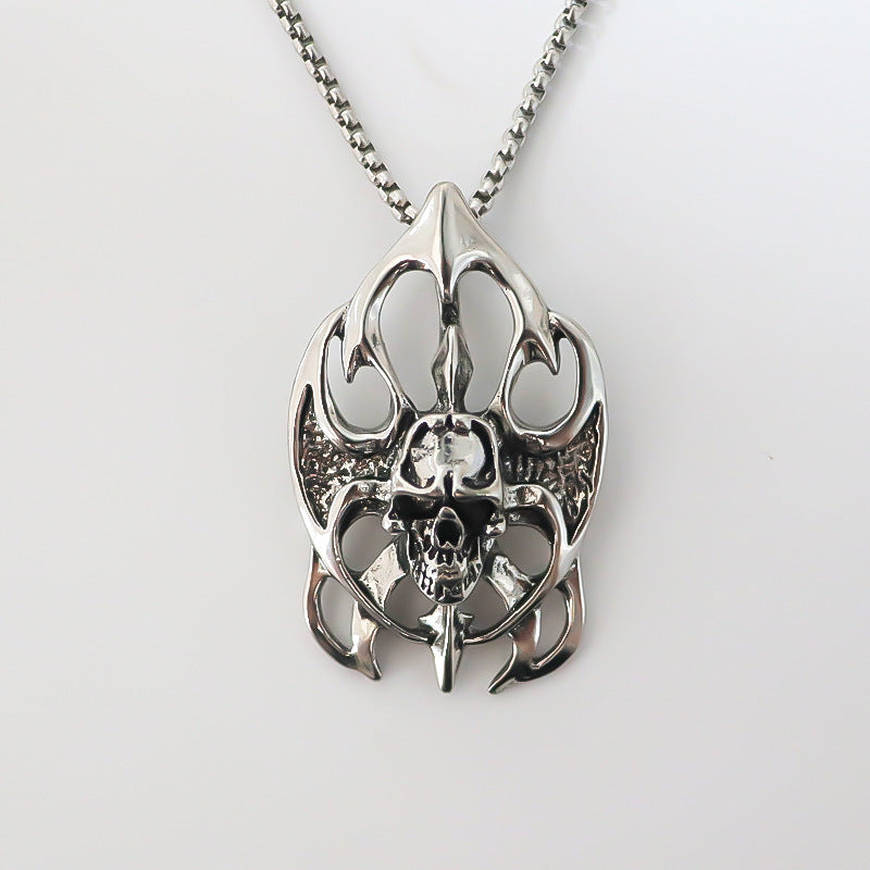 Steel Personality Ornament Vintage Skull Pendant Necklaces