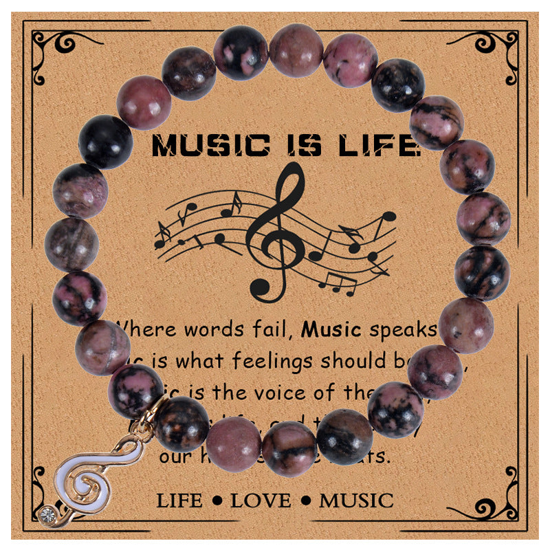 African Turquoise Crystal String Beads Musical Bracelets