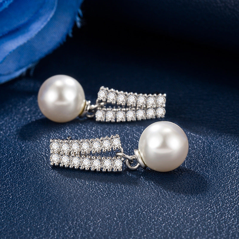 Women's Fashion Korean Style Pearl Jewelry Earrings