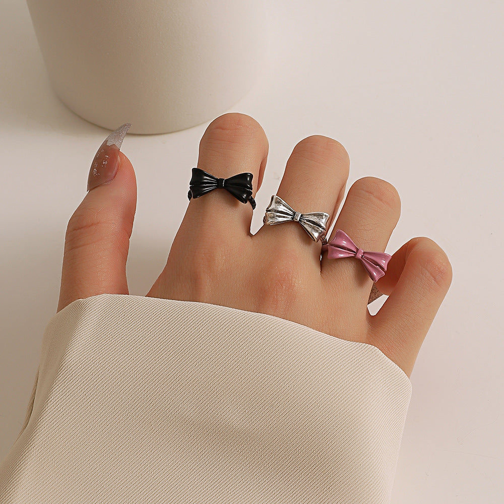 Women's Dream Bow Versatile Fashion Dripping Simple Rings