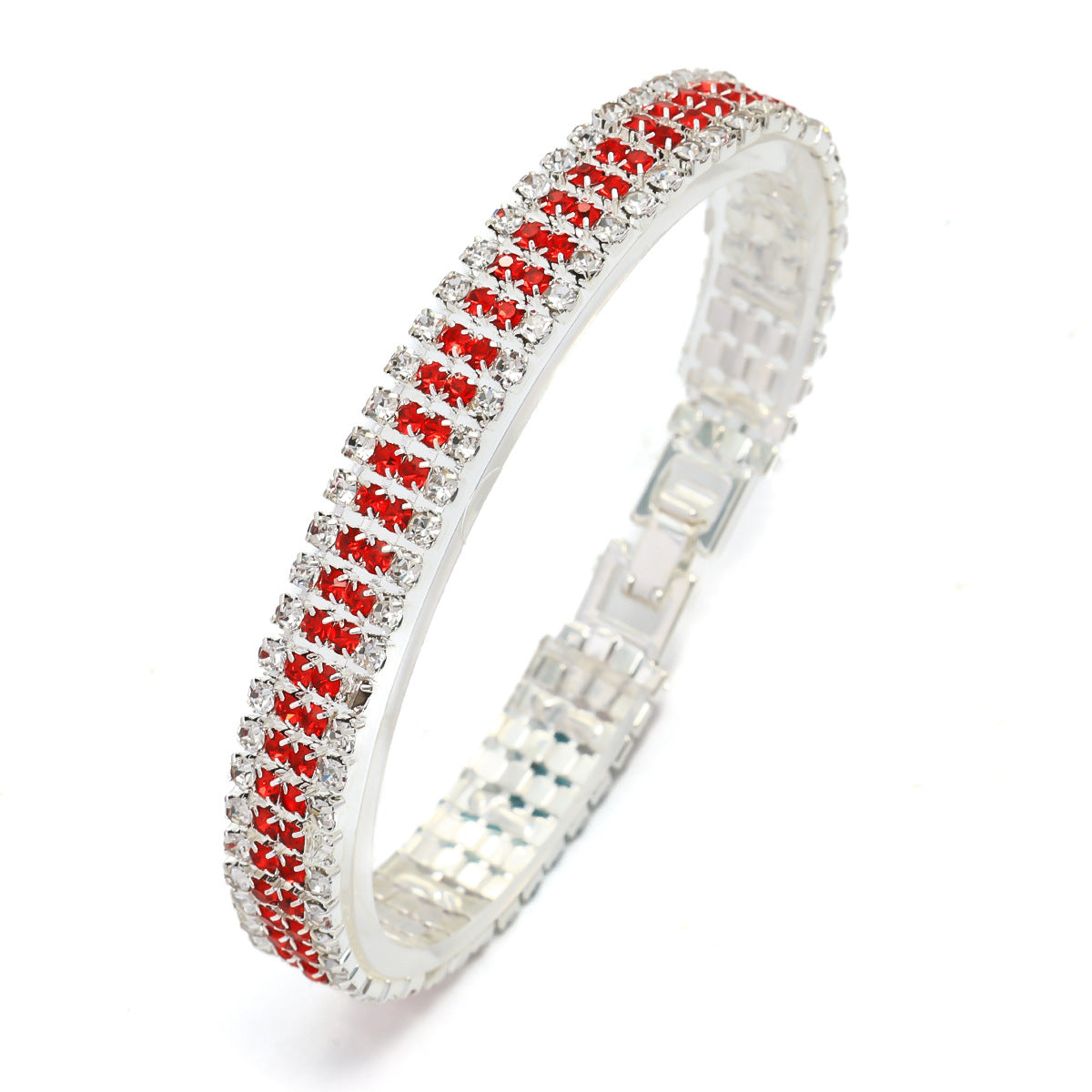 Women's Roman Crystal Gold Simple Full Diamond Claw Bracelet