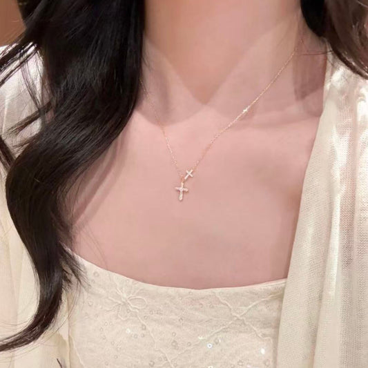 Cross Female Clavicle Chain Light Luxury Minority High-grade Necklace
