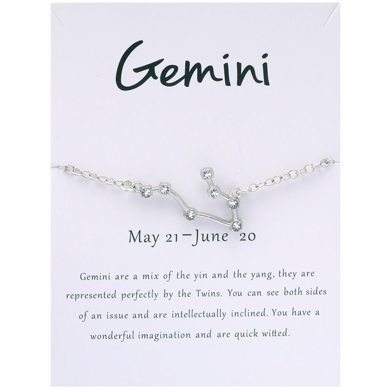 Bracelets de carte de constellation en strass Constellations de diamant Twee