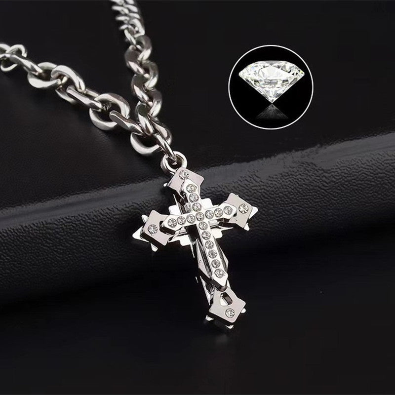 Women's & Men's Cross Fashionable Street Titanium Steel Accessories Necklaces