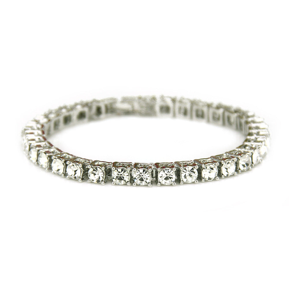 Men's Hip Hop Single Row Diamond Brace Bracelet