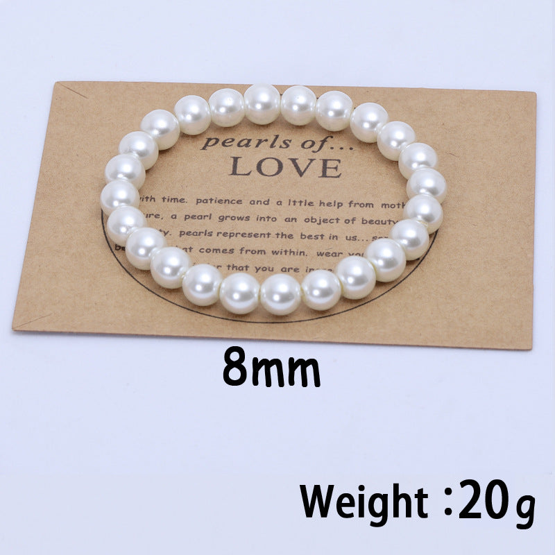 Quality Artificial Glass Pearl Romantic Love Bracelets