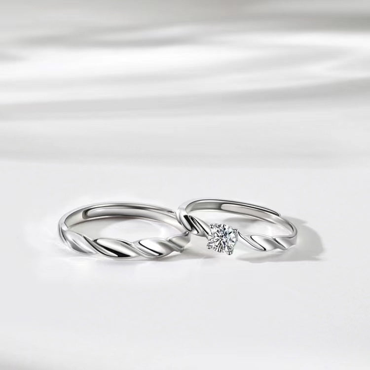 Fan Steel Printing Shining Galaxy Couple Mobius Rings