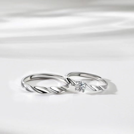 Fan Steel Printing Shining Galaxy Couple Mobius Rings