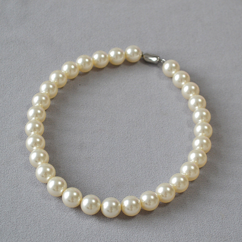 Women's White Pearl High-grade Exaggerated Temperamental Personalized Necklaces