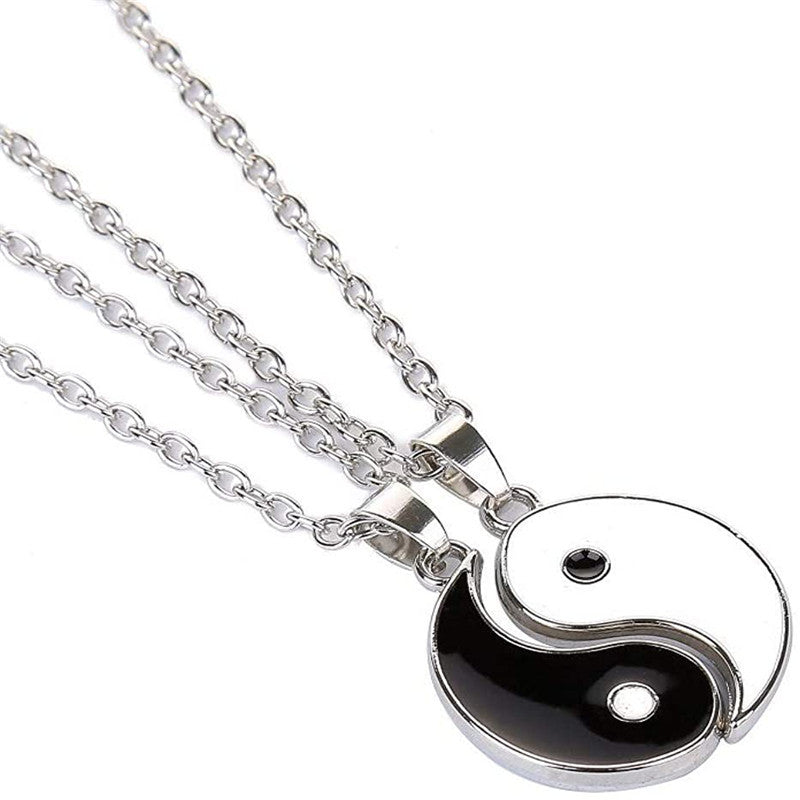 Alloy Woven Gossip Yin And Yang Pendant Stitching Bracelets