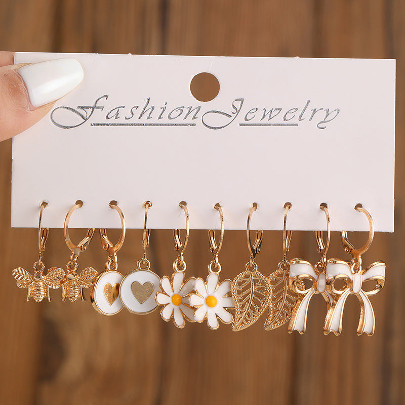 Butterfly Love Design Cute Geometric Creative Modeling Earrings