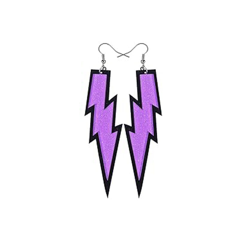 Women's Party Gathering Headband Kneecap Glasses Lightning Earrings
