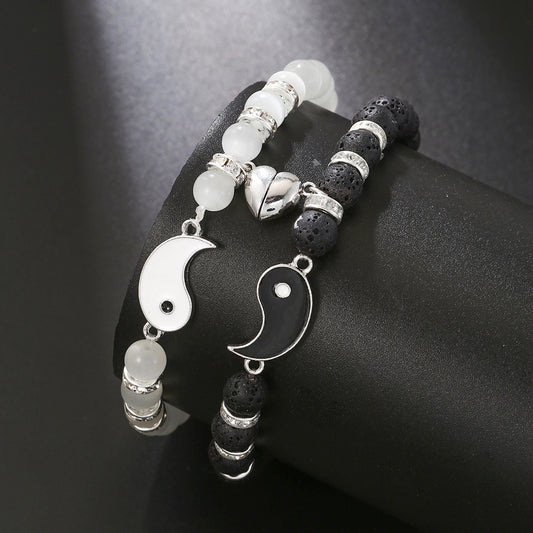 Love Magnet Opal Volcano Yin Yang Bracelets