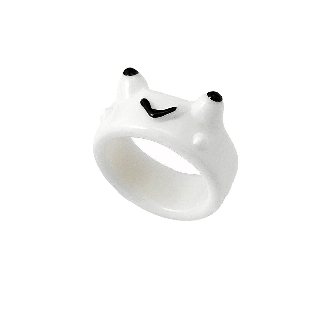 Cartoon Frog Fashion Cute Resin Index Rings