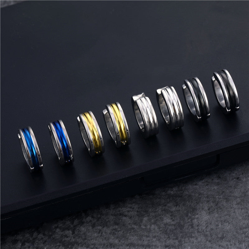 Women's & Men's Clips Retro Stainless Steel Titanium Personality Ear Clip