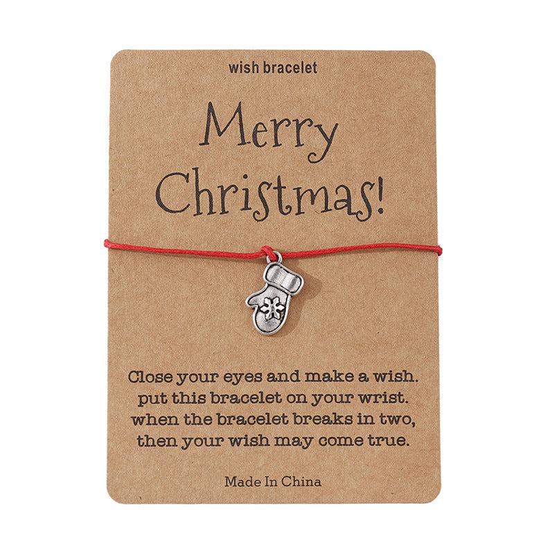 Christmas Holiday Card Carrying Strap Personalized Bracelets