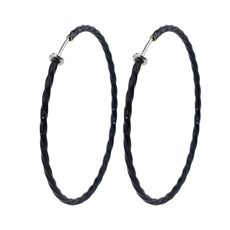 Versatile Glamorous Exaggerated Spring Twisted Big Ear Clip