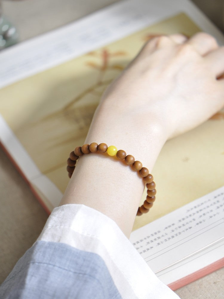 Bracelets chapelet naturel haute densité en sandales indonésiennes