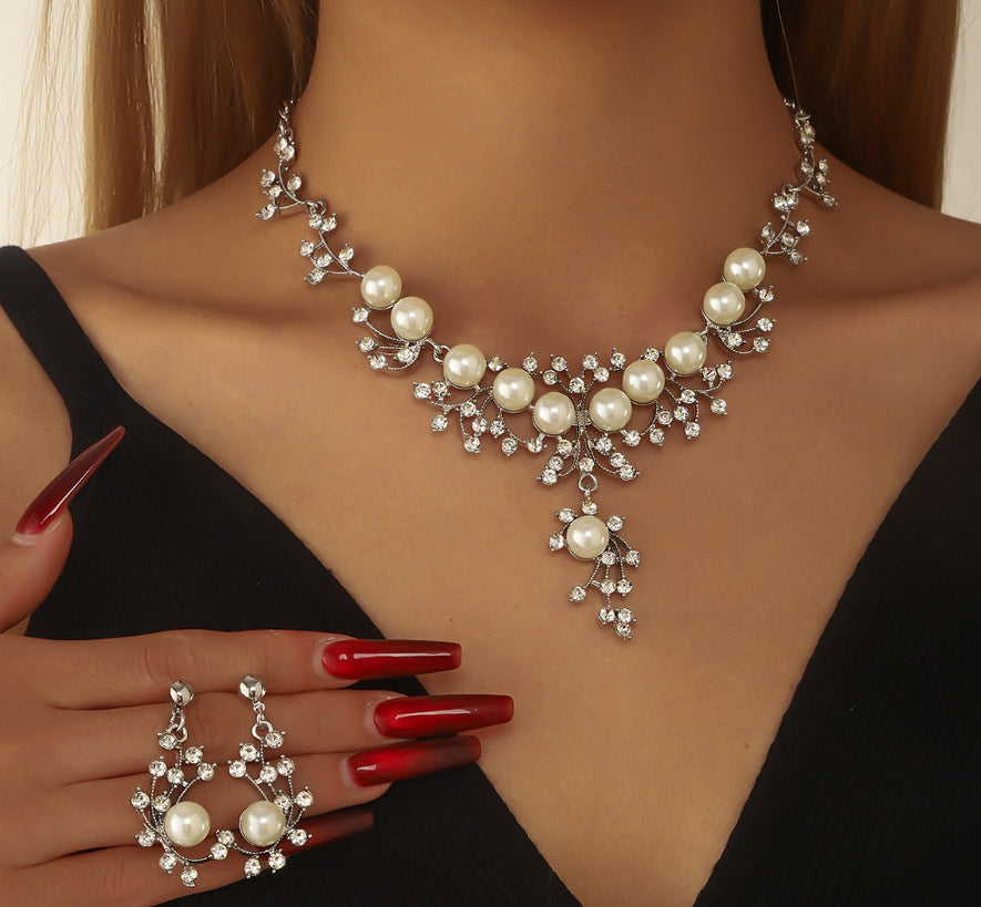 Alloy Suite Bridal Wedding Over Rhinestone Rings
