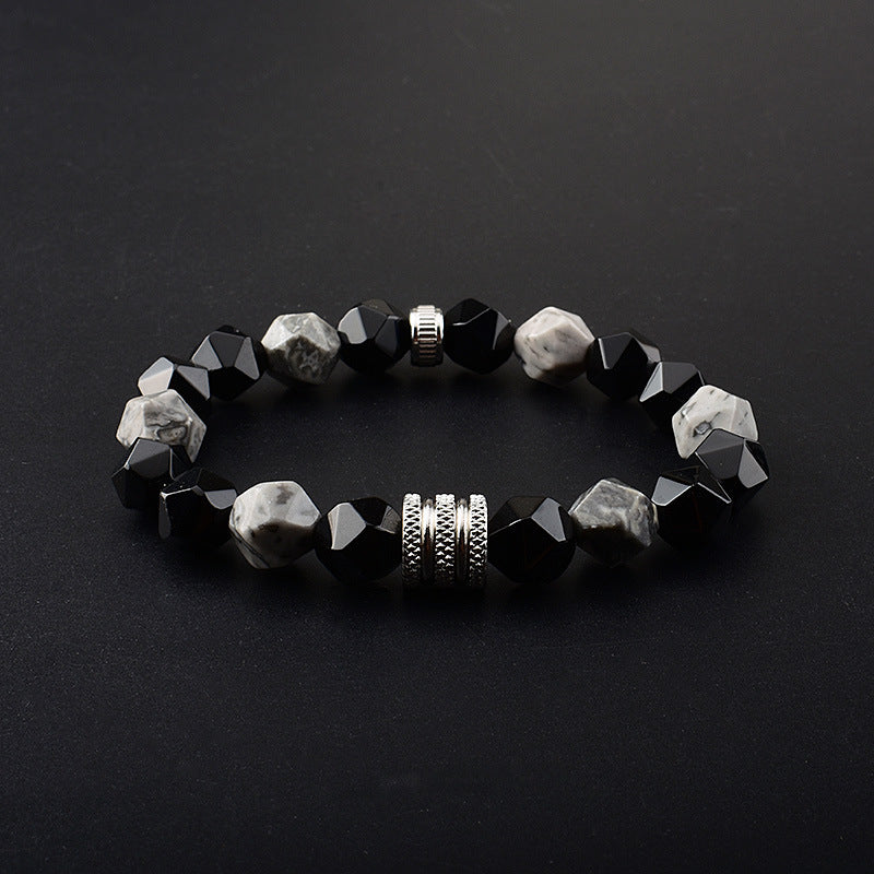 Bracelets de niche fins en agate mixte pour hommes, ornement de mode