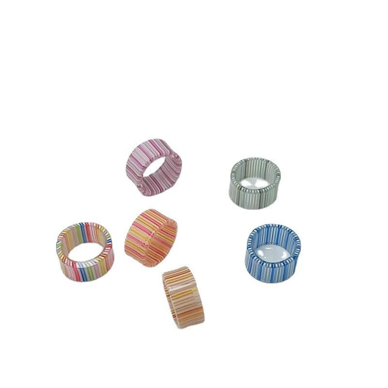 Acrylic Colorful Index Finger University Style Mini Stud Earrings
