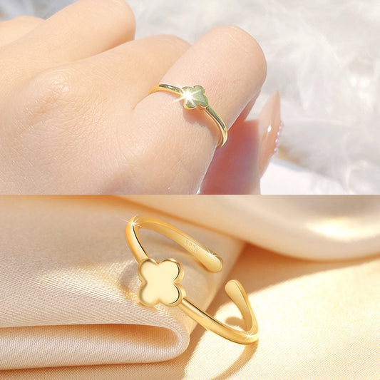 Clover Fashion Personalized Cold Style High-grade Open Rings