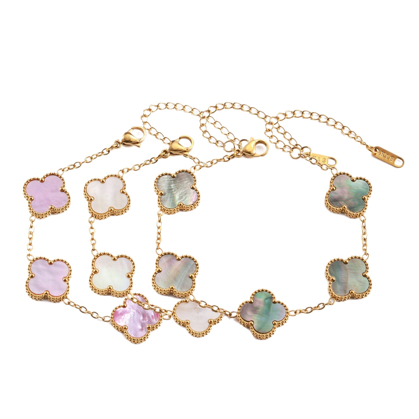 Women's Gold Coating Double-sided Fritillary Light Luxury High-grade Sense Minority Bracelet