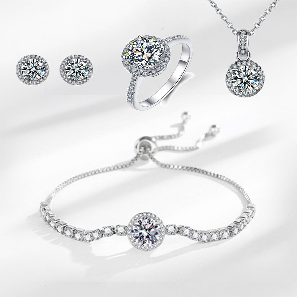 Live Imitation Color Moissanite Round Bag Bracelets