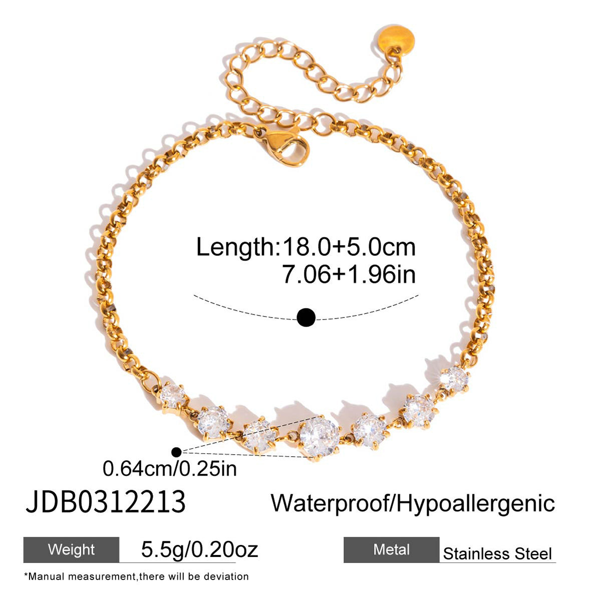 Ding Stainless Steel Twin Style Light Bracelets