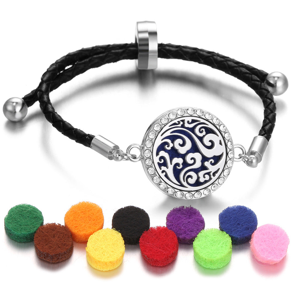 Leather Thread Perfume Diffuser Summer Braid Bracelet