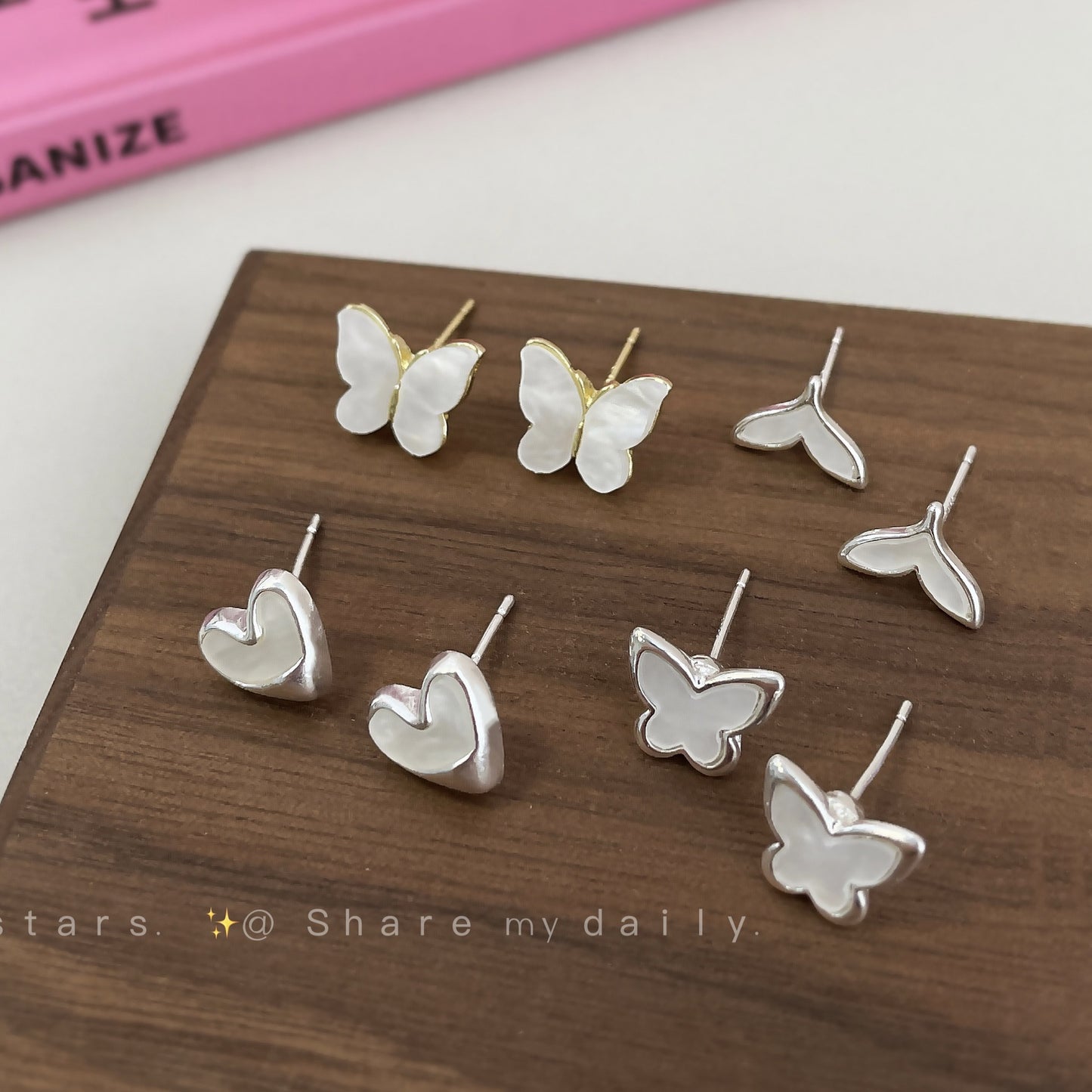 Sense Butterfly Super Fritillary Elegant Fairy Light Earrings