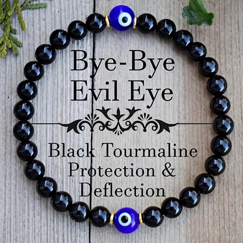 Women's Retro Simple Volcanic Rock Palm Eyes White-barked Bracelets
