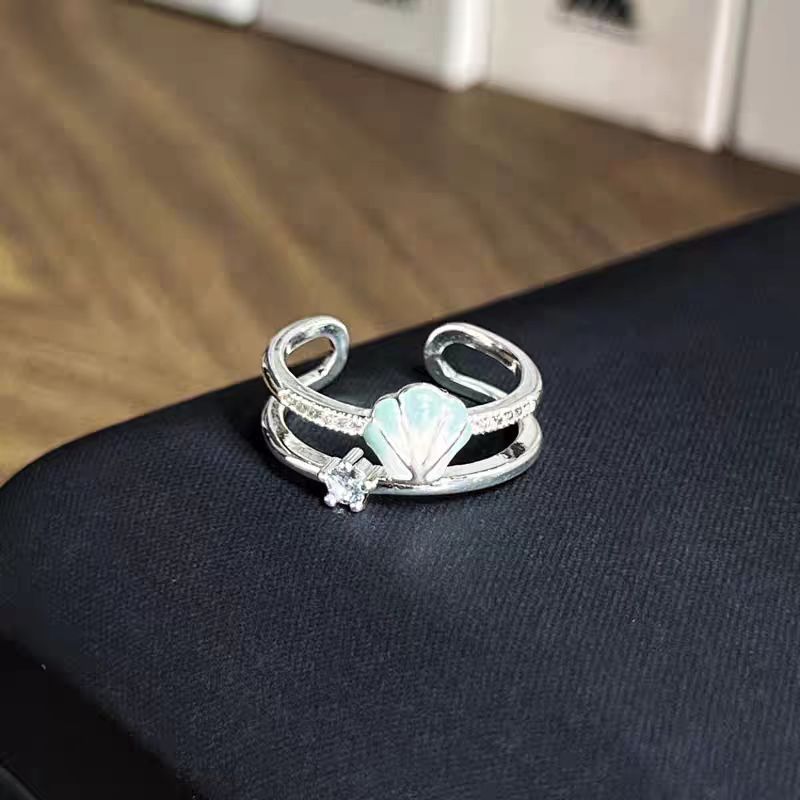 Korean Lace Zircon Flower Light Luxury High Sense Rings