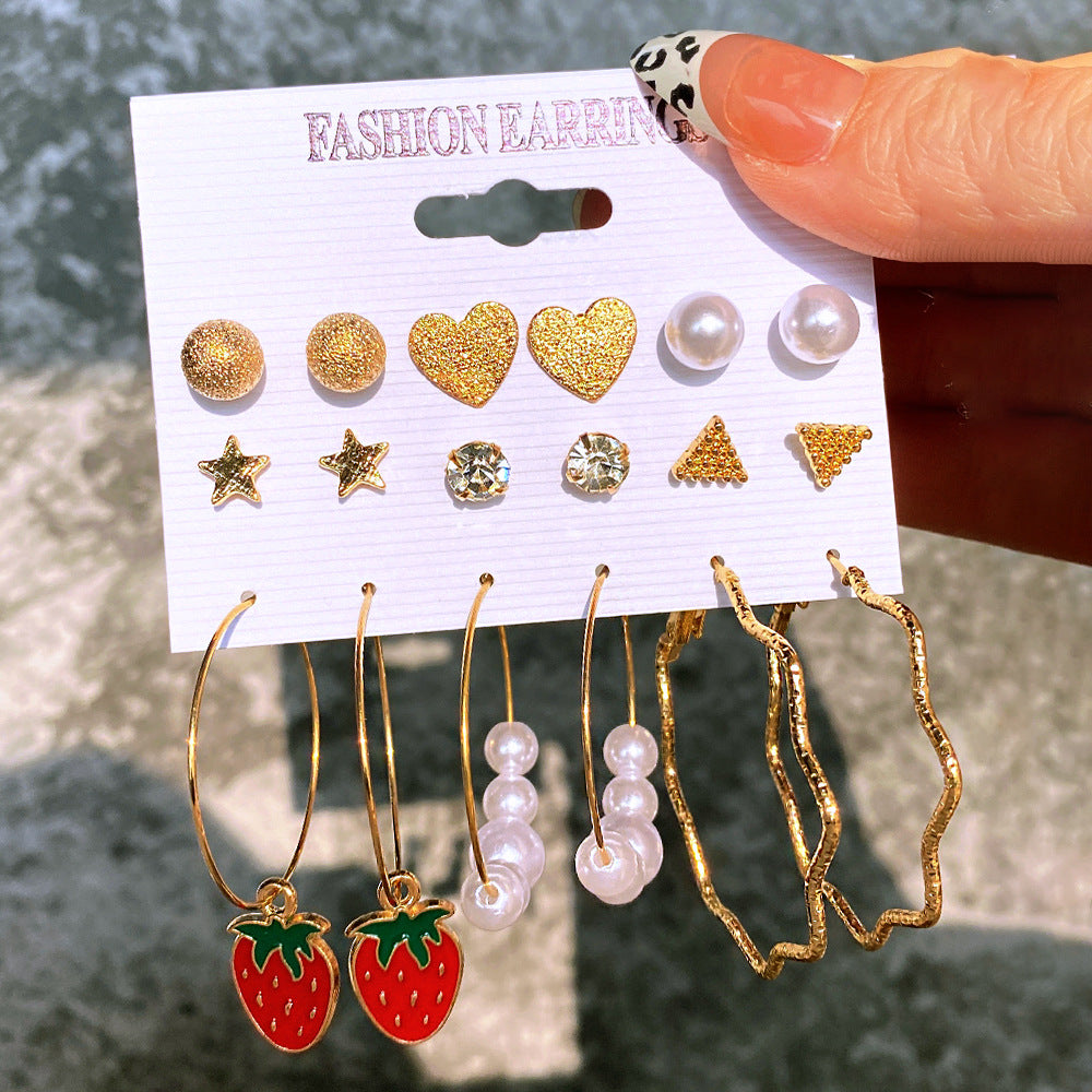 Butterfly Suit Creative Snake-shaped Sword Mushroom Earrings
